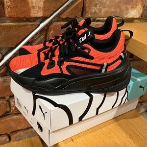 Puma Vibrant bright orange and Black Athletic Shoes